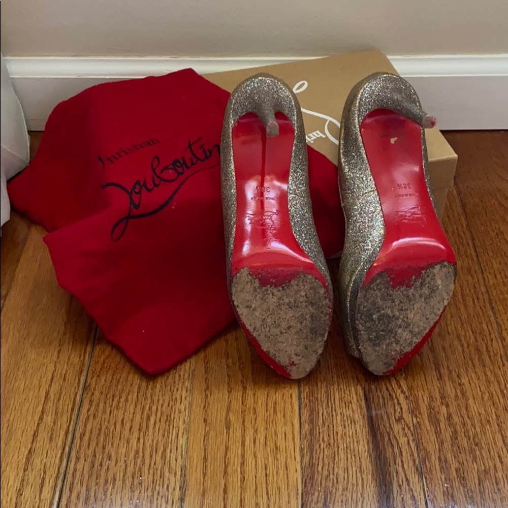 TODAY ONLY!!!  Christian Louboutin Yolanda 100 Glitter Pump - Picture 3 of 8
